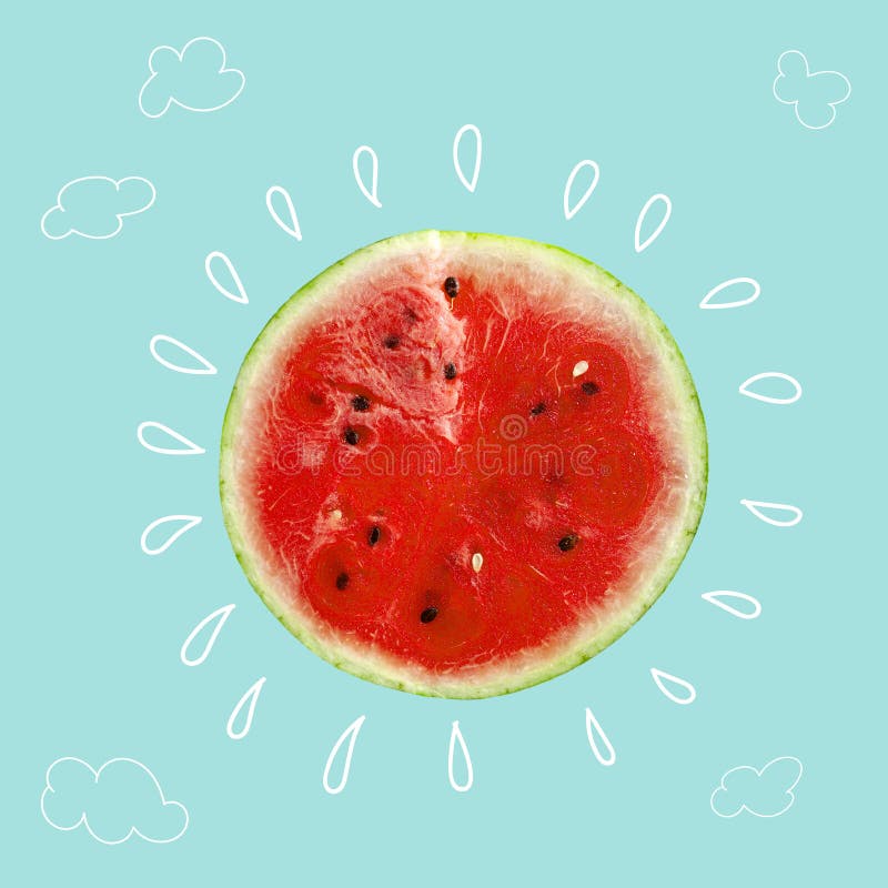 Creative idea layout fresh Watermelon slice. Minimal idea business creative concept. royalty free stock photos Creative idea layout fresh Watermelon slice. Minimal idea business creative concept. royalty free stock photos