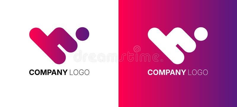 Creative idea logo template. logo idea vector design. letter w, letter h logotype design for your company vector illustration