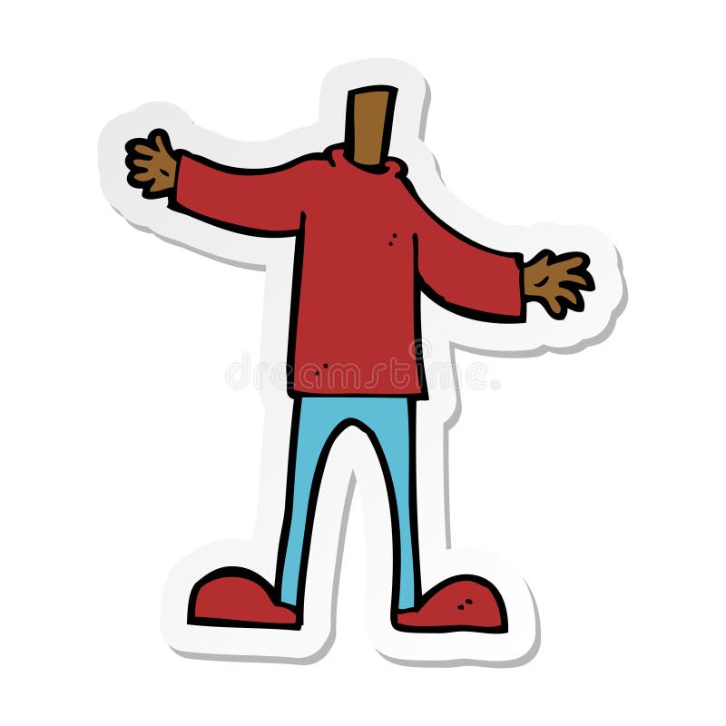 sticker of a cartoon body