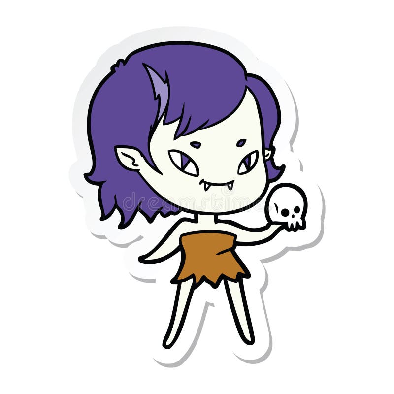 Pretty Female Vampire Cartoon Vector Character | GraphicMama