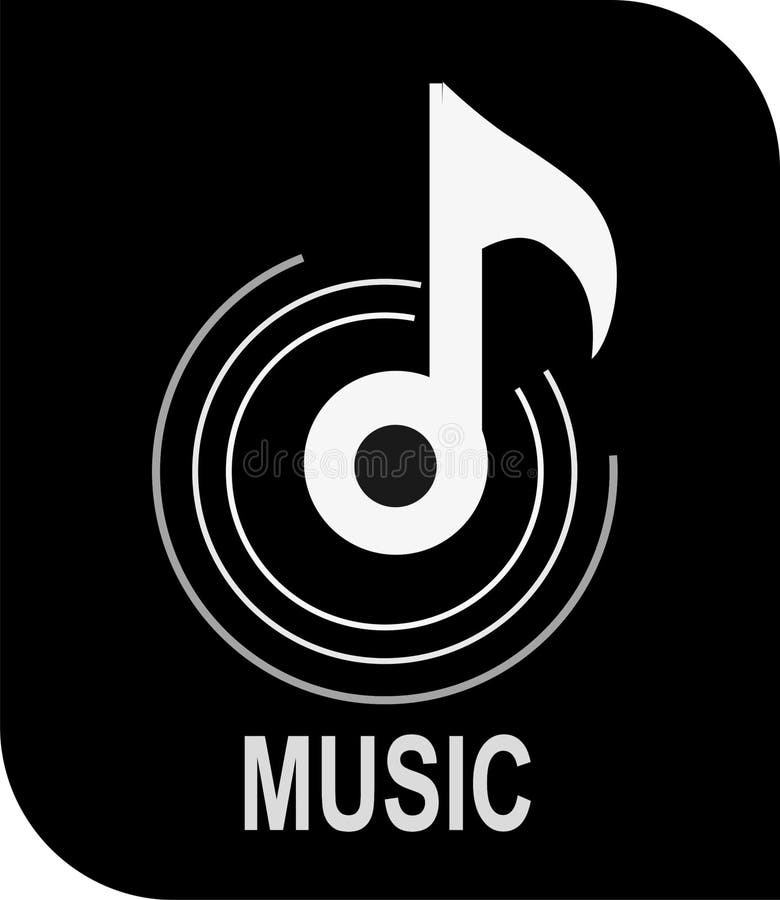 Illustration of solution music symbol with web button design stock illustration