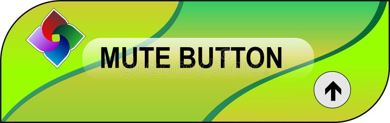Illustration of solution mute button symbol with colourful design stock illustration