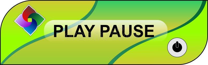 Illustration of solution play pause symbol with colourful design stock illustration