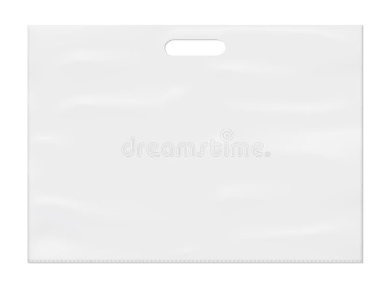 Download Creative Illustration Of Empty Blank White Plastic Bag ...