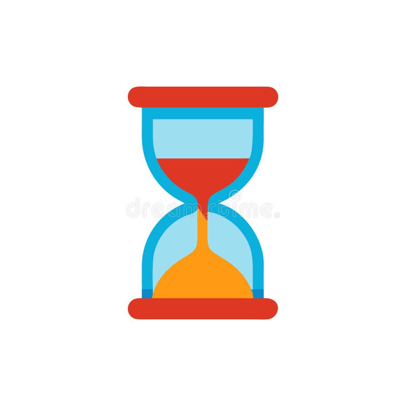 Creative Sand Timer Illustration Icon stock illustration