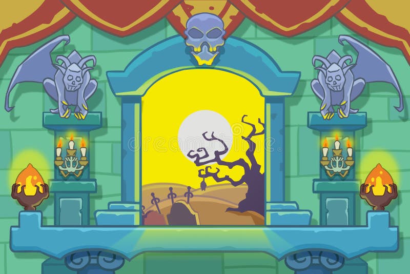 Creative Illustration and Innovative Art: Interior Background Set 1: Inside the Castle. royalty free illustration Creative Illustration and Innovative Art: Interior Background Set 1: Inside the Castle. royalty free illustration