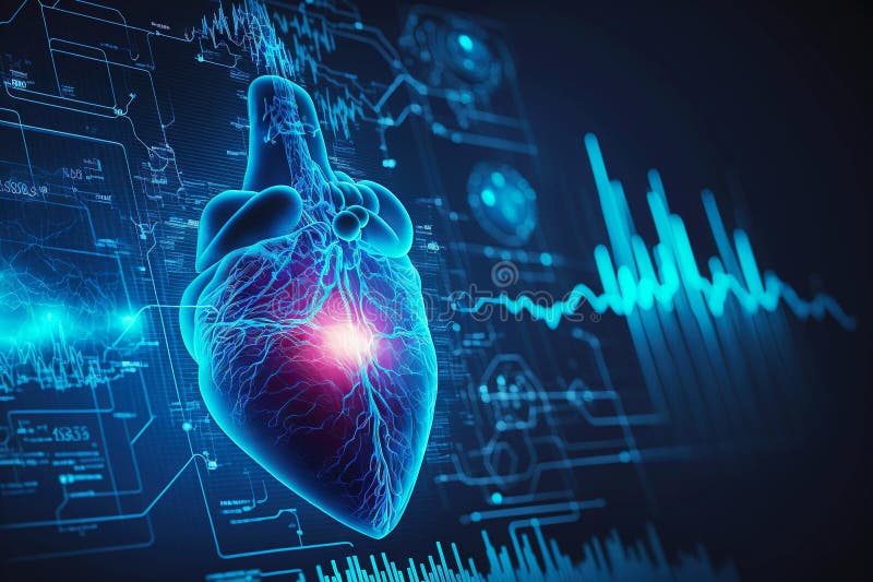Creative image of working heart to demonstrate idea of business concept royalty free illustration