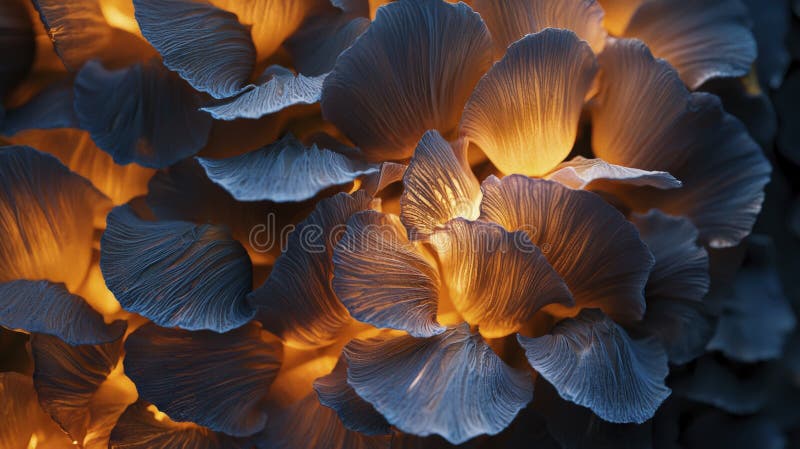 Creative jackfruit shells art installation illuminates nature\'s beauty in vibrant display magical environment royalty free illustration