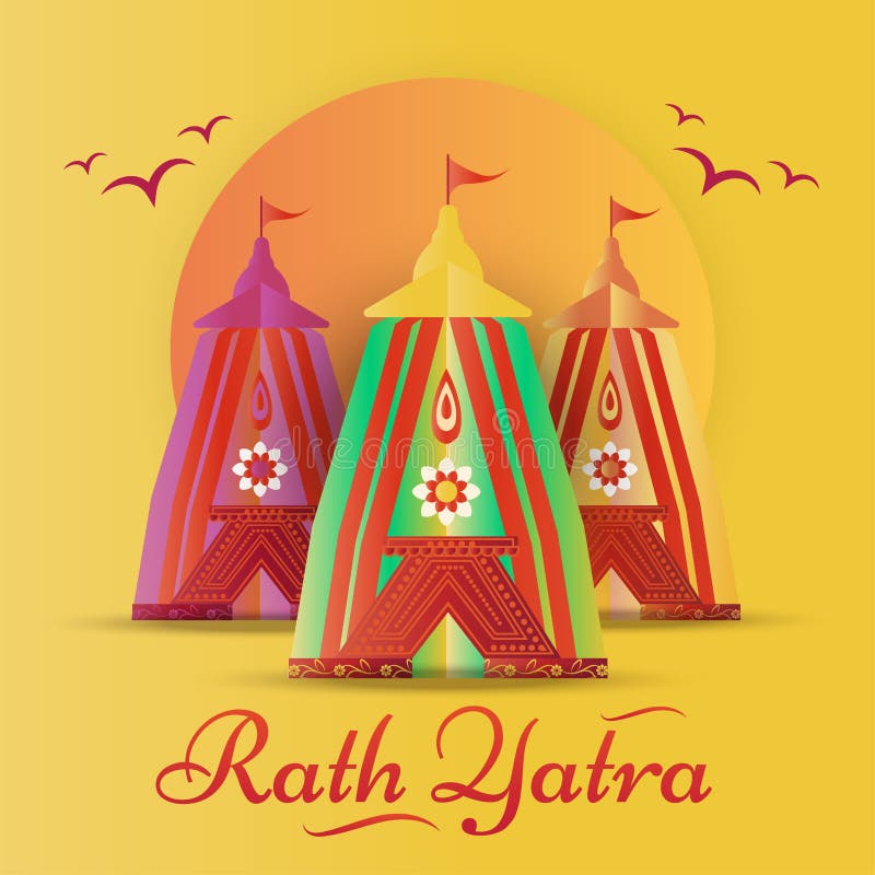 Creative Jagannath Rath Yatra Festival Traditional Banner Design Template  Vector Stock Vector - Illustration of chariot, greeting: 244192222