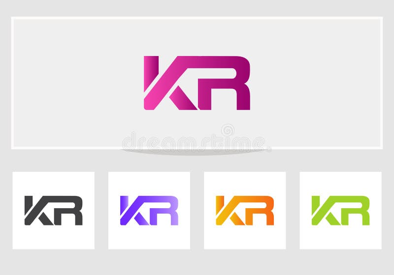 Creative KR logo design, KR letter logo with modern trendy. KR modern logo vector eps. Kr logo real estate vectors