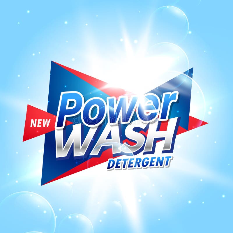 Creative Laundry Detergent Product Packaging Concept Template De Stock