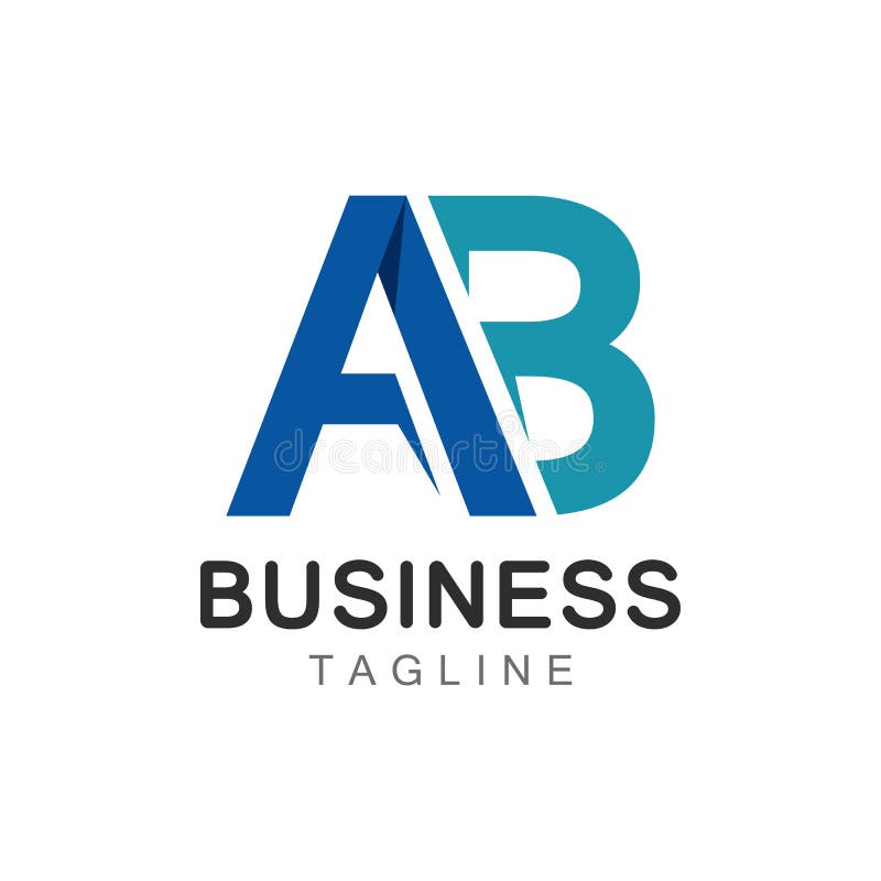 Creative Letter AB Logo. Abstract Business Logo Design Stock