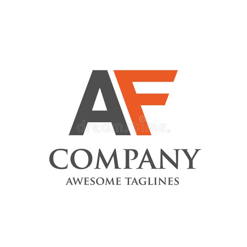 Creative letter AF logo vector illustration
