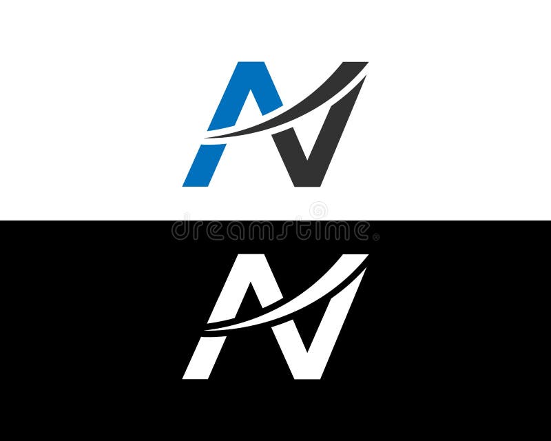 Creative Letter AV Logo Design Concept vector illustration