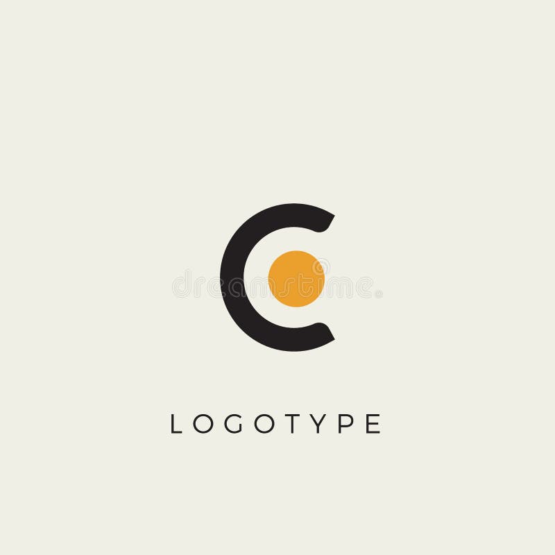 Creative Letter C for Logo and Monogram. Minimal Artistic Style ...