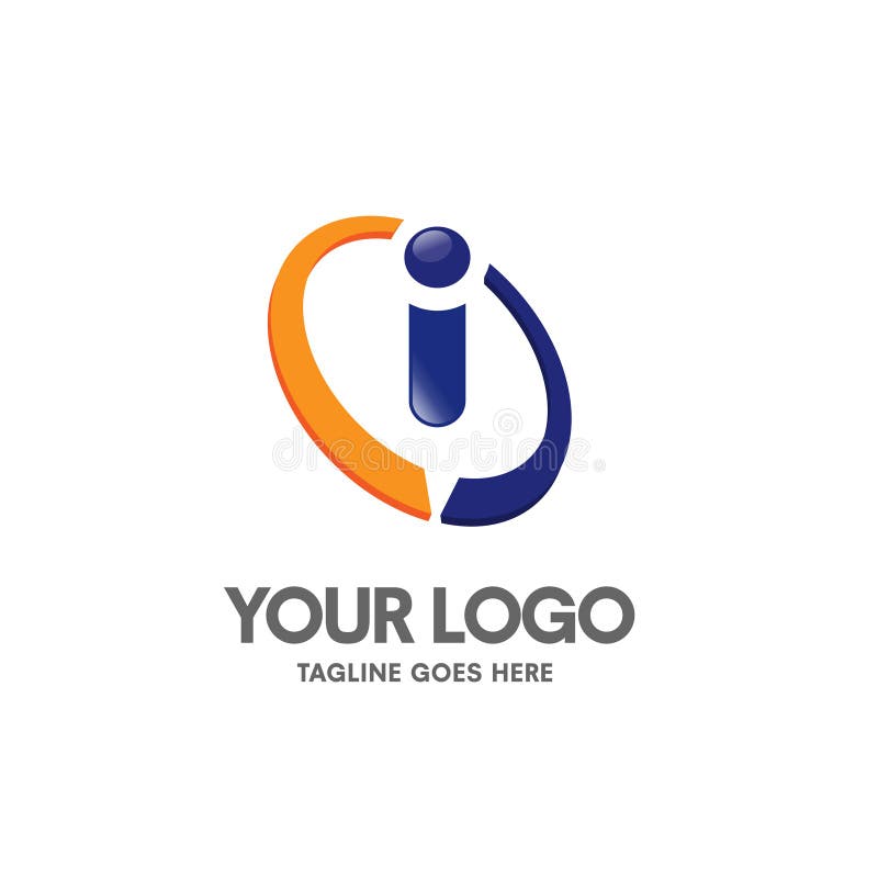 Creative letter i logo vector illustration