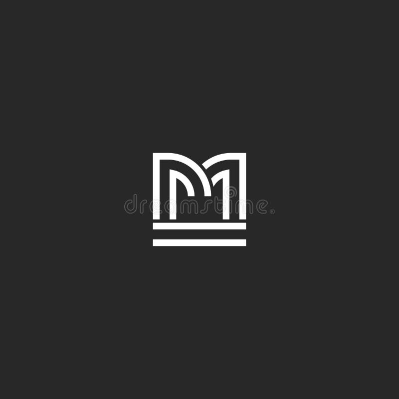 M luxury letter logo design Royalty Free Vector Image