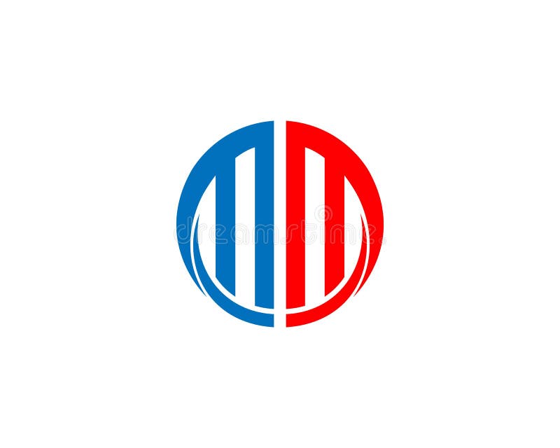 Creative Letter MM Logo Icon Design Concept Vector stock illustration