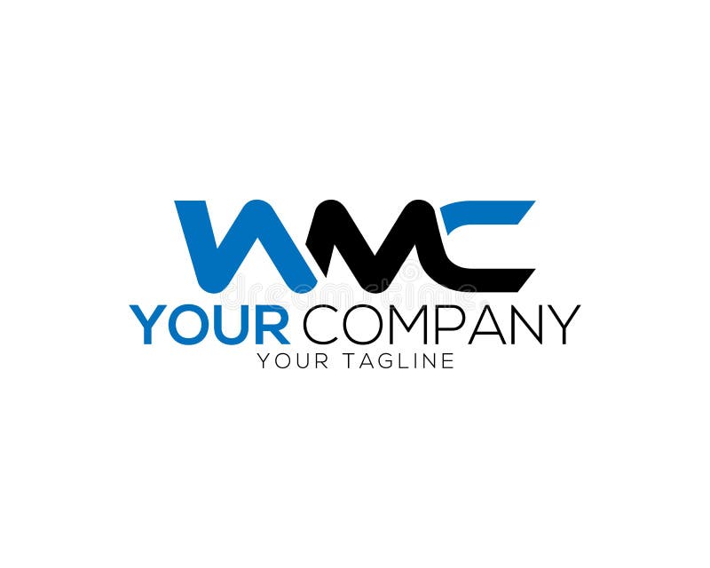 Creative Letter WMC Logo royalty free illustration