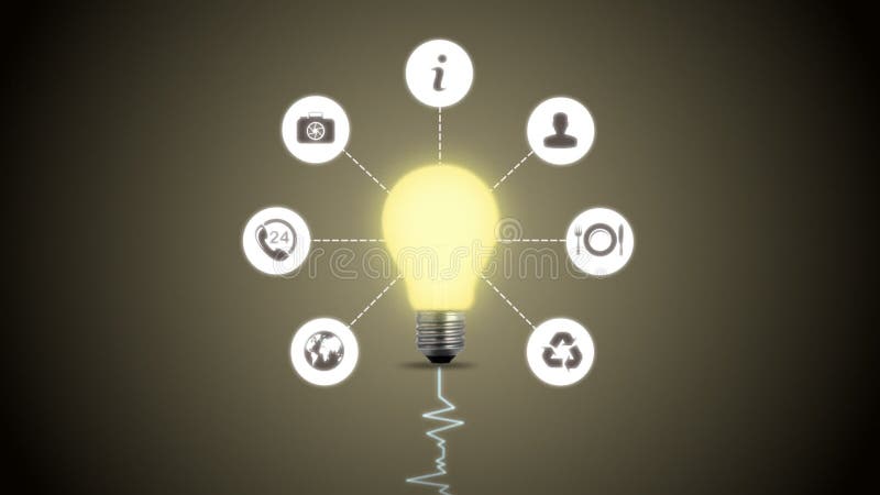 Creative light bulb abstract infographic stock illustration