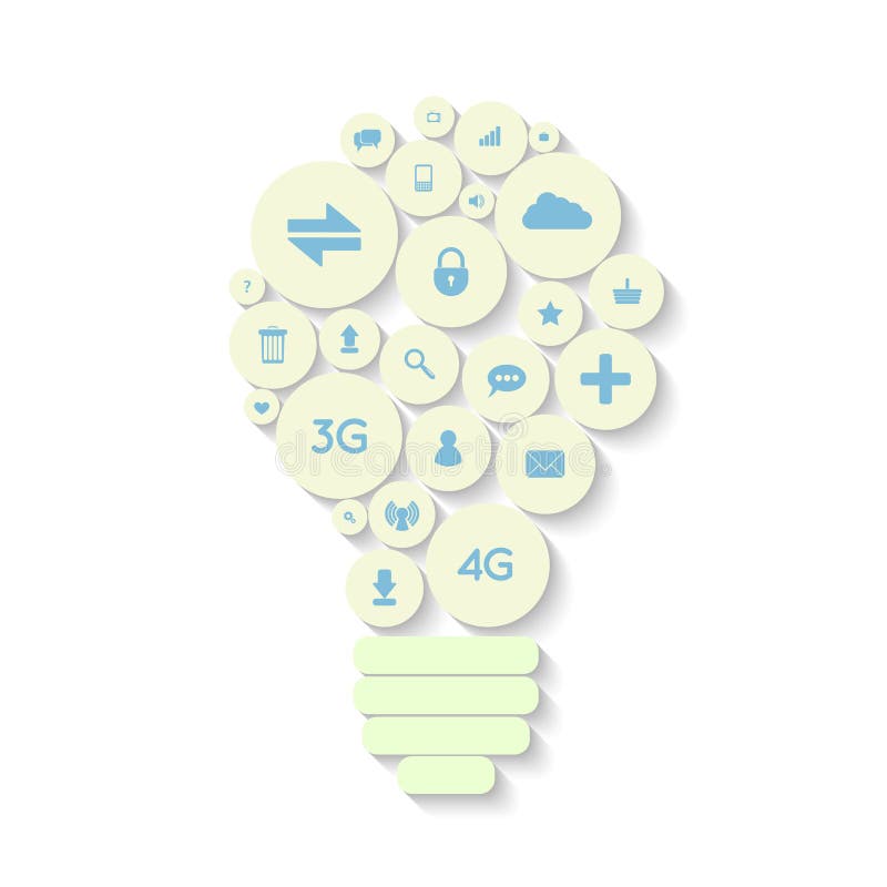 Creative light bulb stock illustration