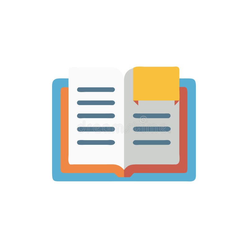 Creative Literature Book Icon for Learning royalty free illustration