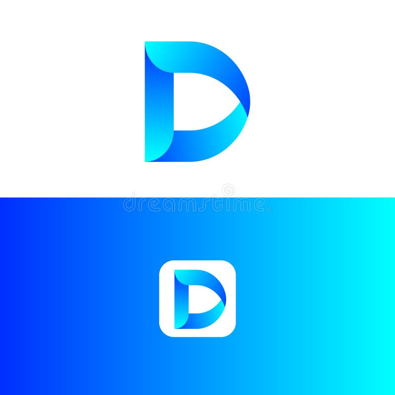 Creative Logo Of Letter D With Gradient Color Vector Stock Vector