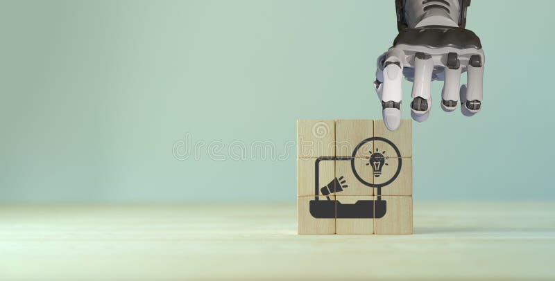 Creative marketing technology concept. stock image