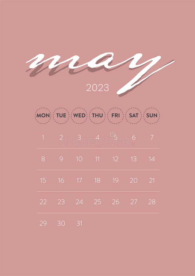 Creative Minimal Business Monthly 2023 Calendar Template Vector Desk