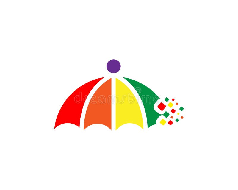 Creative Modern Umbrella Logo stock illustration