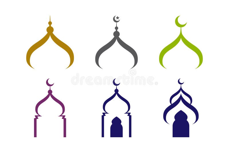 Creative Mosque Dome Vector Illustration. Dome Vector Designs Stock