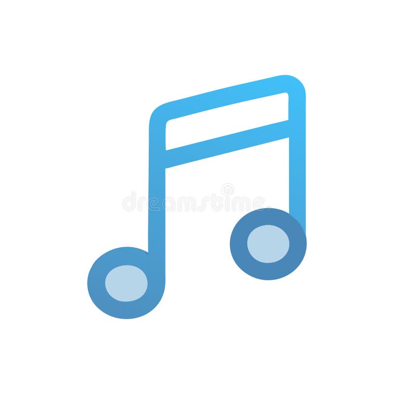 Creative Music Note Icon for Students stock illustration