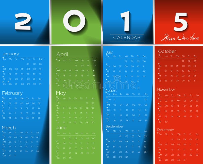 Creative New Year Calendar stock vector. Illustration of beautiful