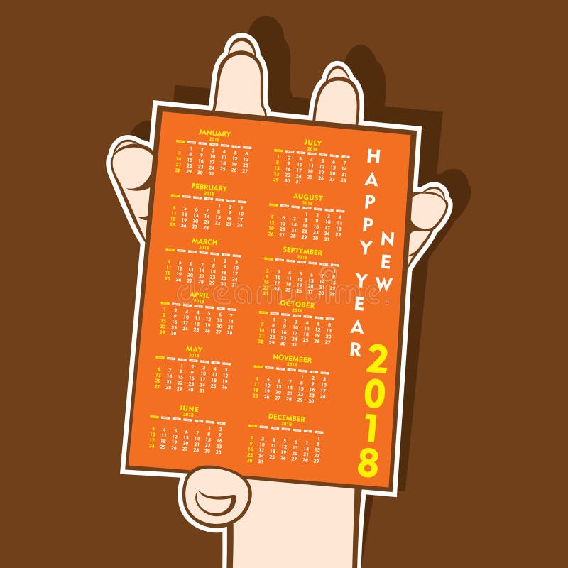 New Year 2018 Calendar Design Stock Vector Illustration of november