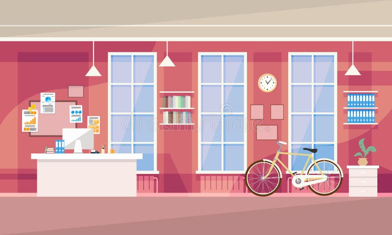 Creative Office Co-working Center, University Campus royalty free illustration