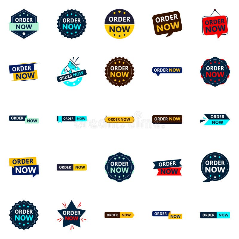 25 Creative Order Now Banners To Help You Stand Out Stock Vector