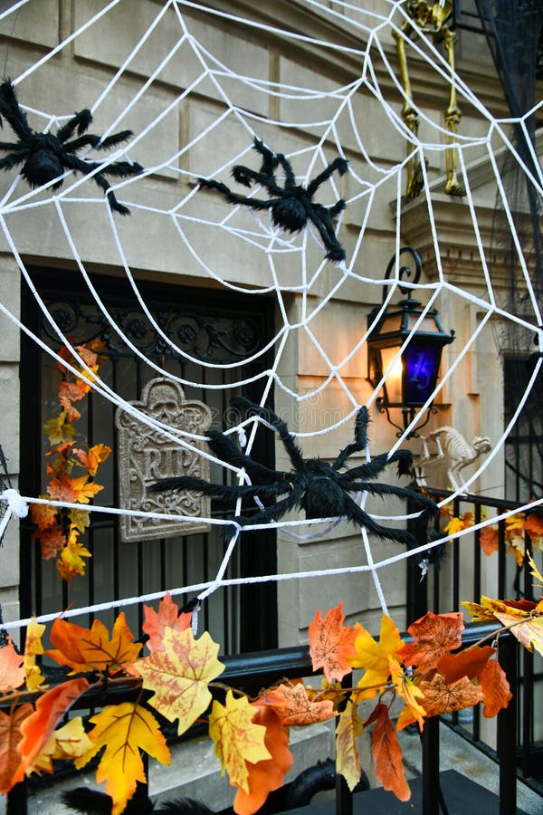 Creative Outdoor Halloween Decorations. Stock Photo Image of autumn