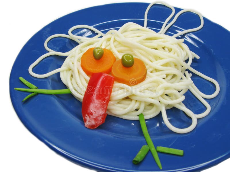 Creative pasta food bird shape