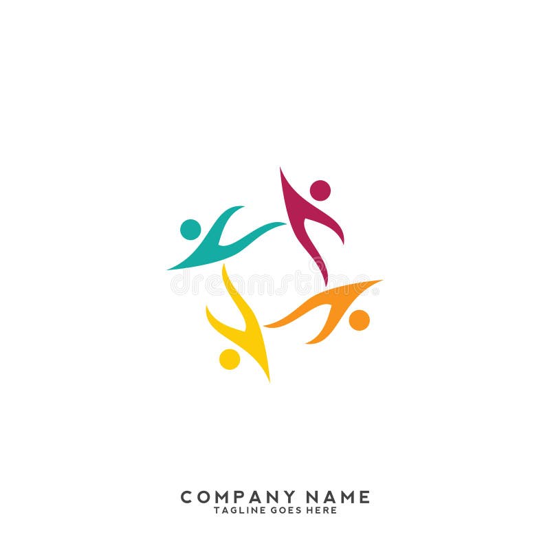 Creative People Logo Design Template Stock Vector - Illustration of ...