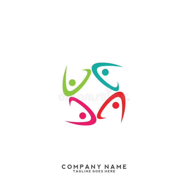 Creative People Logo Design Template Stock Vector - Illustration of ...