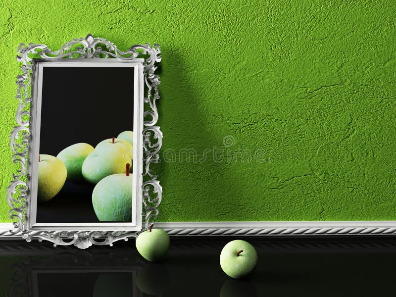 Creative picture and apples stock illustration