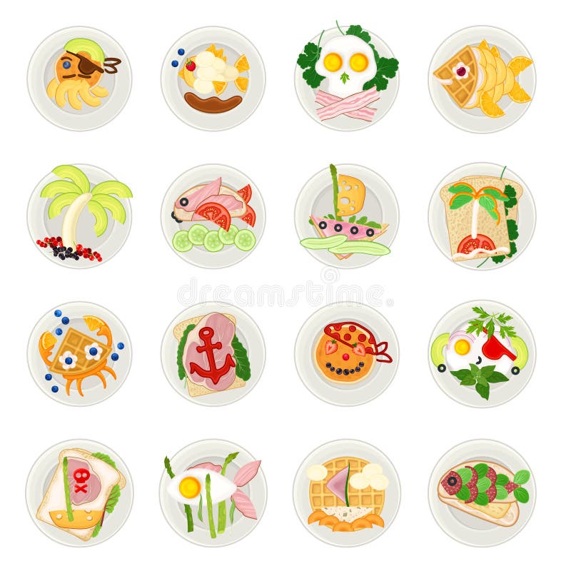 https://thumbs.dreamstime.com/b/creative-pirate-dish-meal-kids-served-plates-big-vector-set-serving-ideas-healthy-breakfast-creative-pirate-dish-269249964.jpg