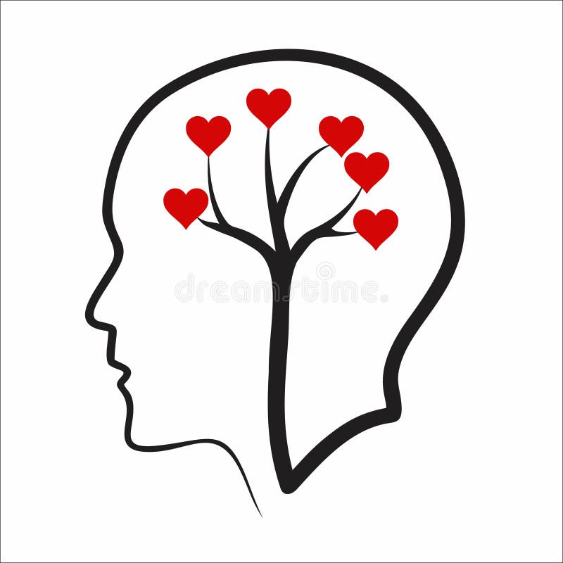 Creative positive thinking concept royalty free illustration