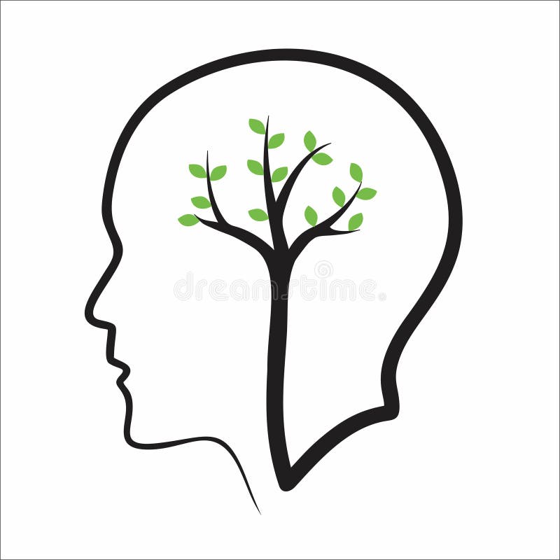 Creative positive thinking concept royalty free illustration