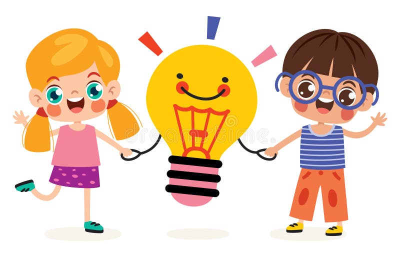 Creative And Positive Thinking Illustration royalty free illustration