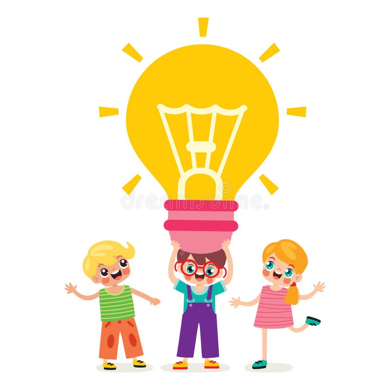 Creative And Positive Thinking Illustration stock illustration