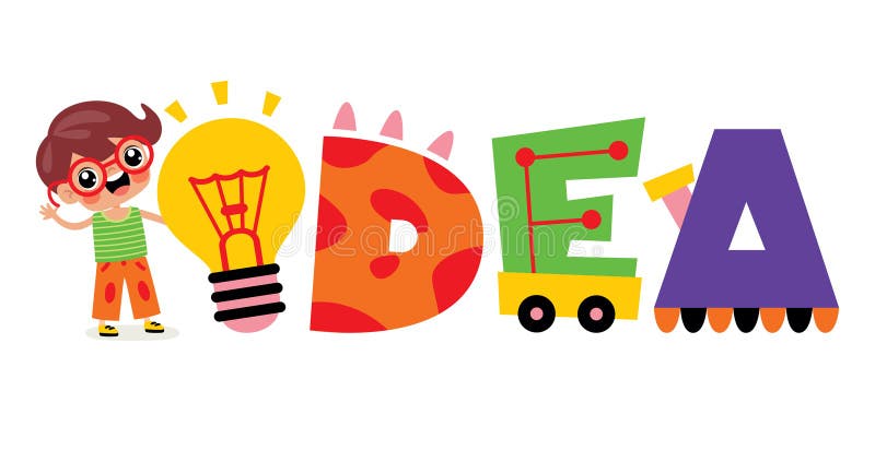 Creative And Positive Thinking Illustration stock illustration