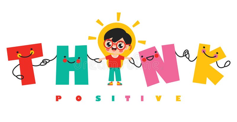 Creative And Positive Thinking Illustration royalty free illustration