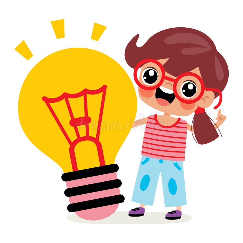 Creative And Positive Thinking Illustration stock illustration