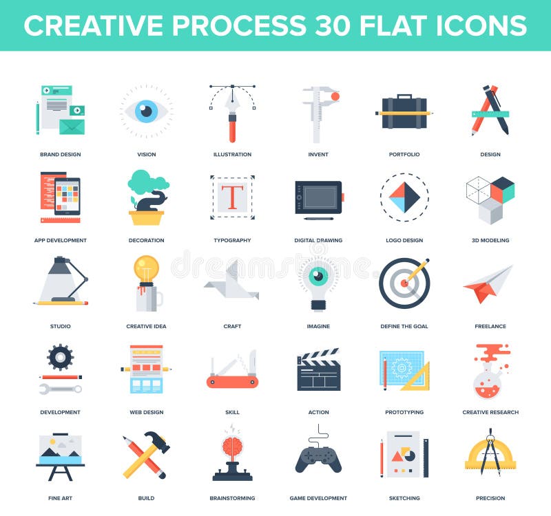 Creative Process vector illustration Creative Process vector illustration